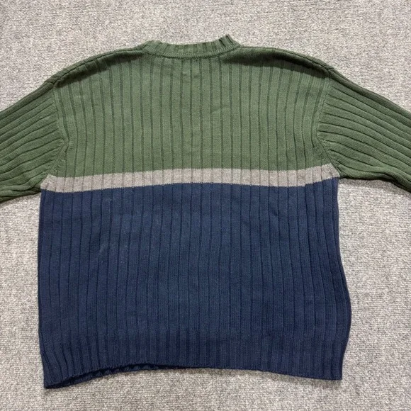 VTG Gap Pullover Knitted Sweater Men's L Multi-color Cotton Blend Y2K Thrashed - Picture 4 of 11